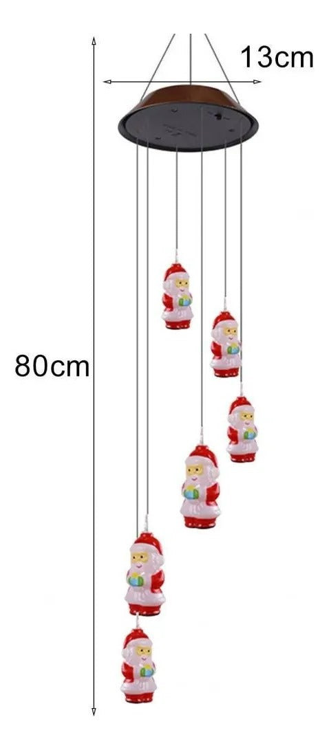 Papa Noel De Viento Luz Led Solar Colgante Variedad Diseños