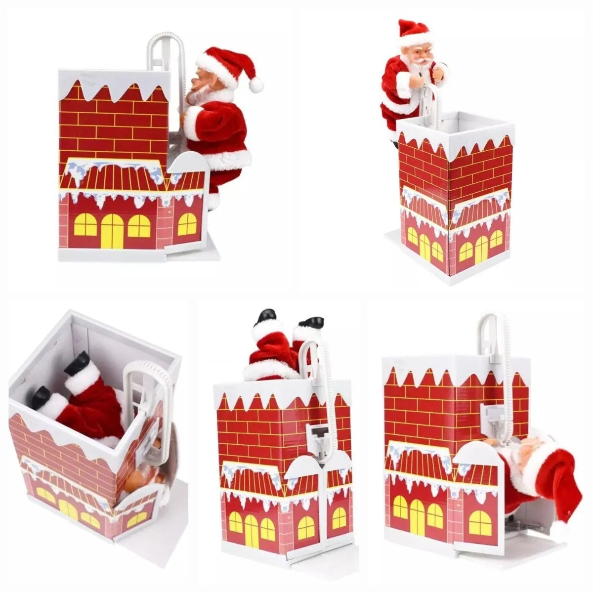 Viejito Pascuero Escala Chimeneas Navidad De Decoración Viejito Pascuero
