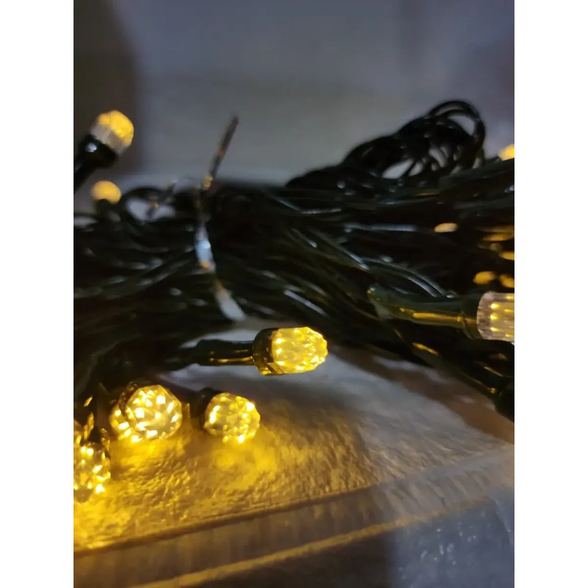 Luces Guirnaldas Solar Led Cristal Gema Navidad Decoración Variedad
