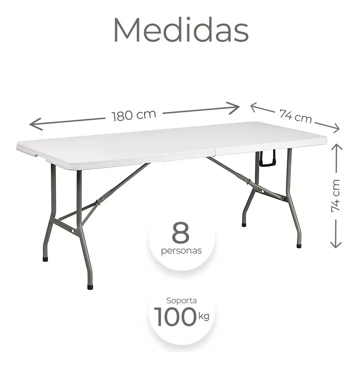 Mesa Plegable Maleta 180cm Camping TAO C1405