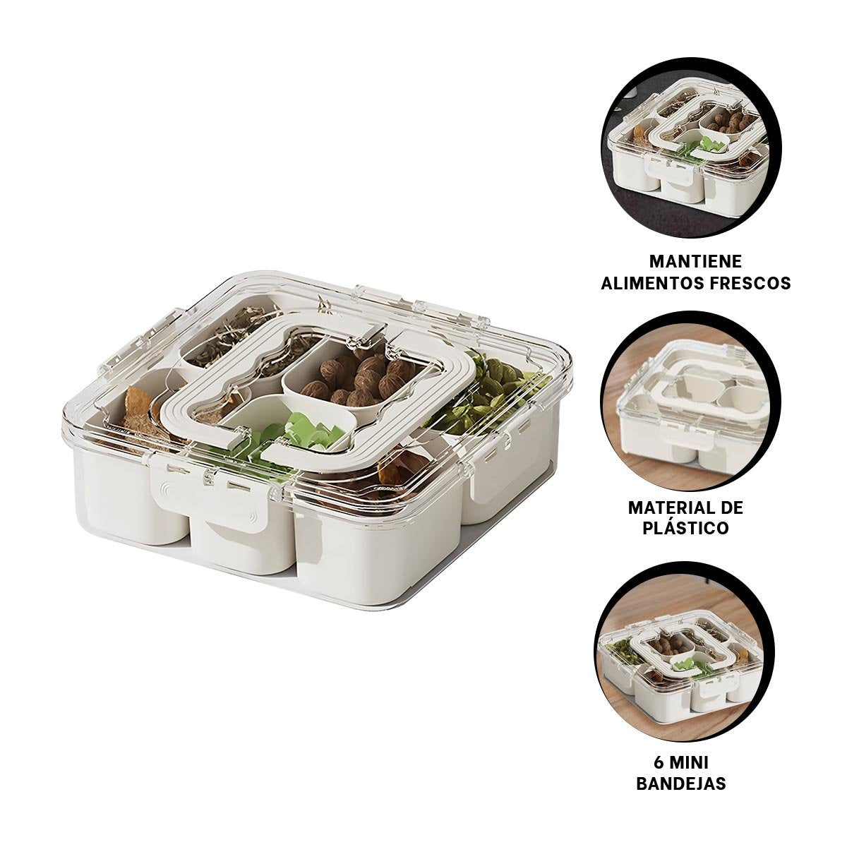 Contenedor De Alimentos Con 6 Compartimento JS1437