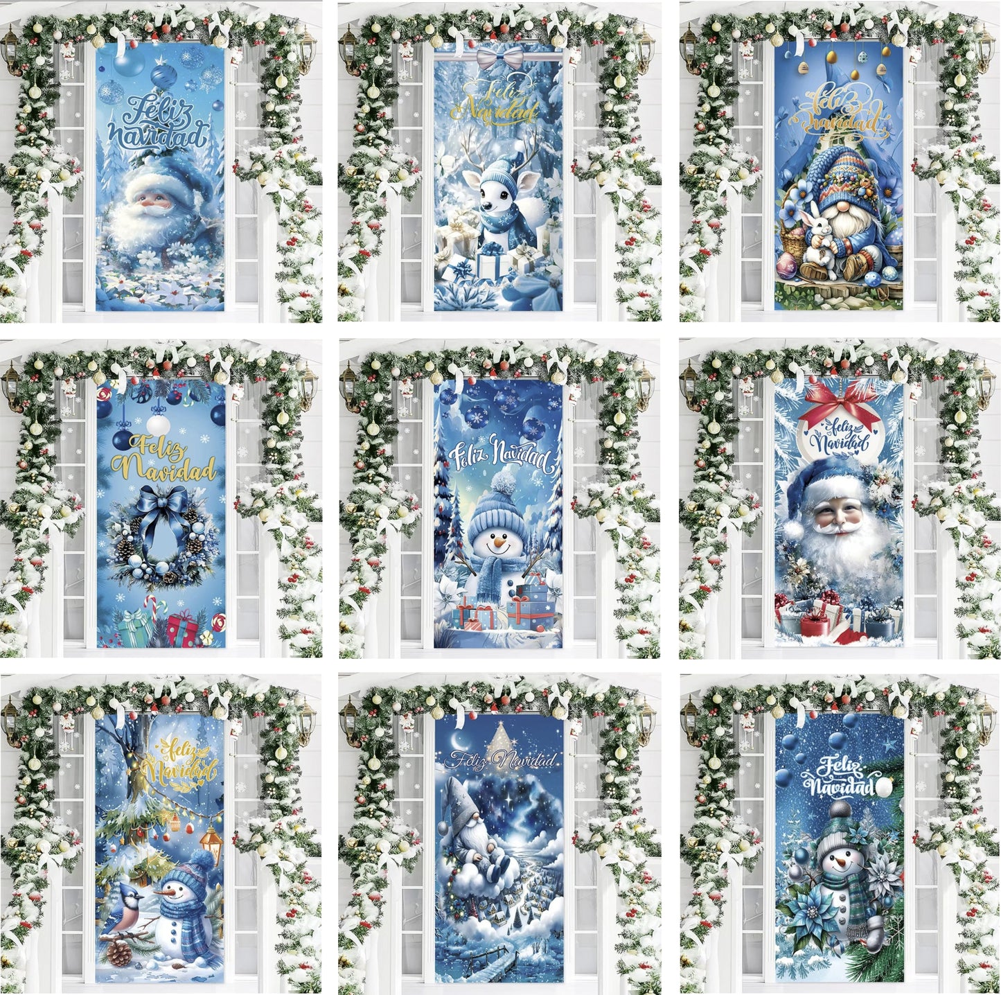 Fundas Navideñas Para La Puerta CS01 Diseño SURTIDOS🥇