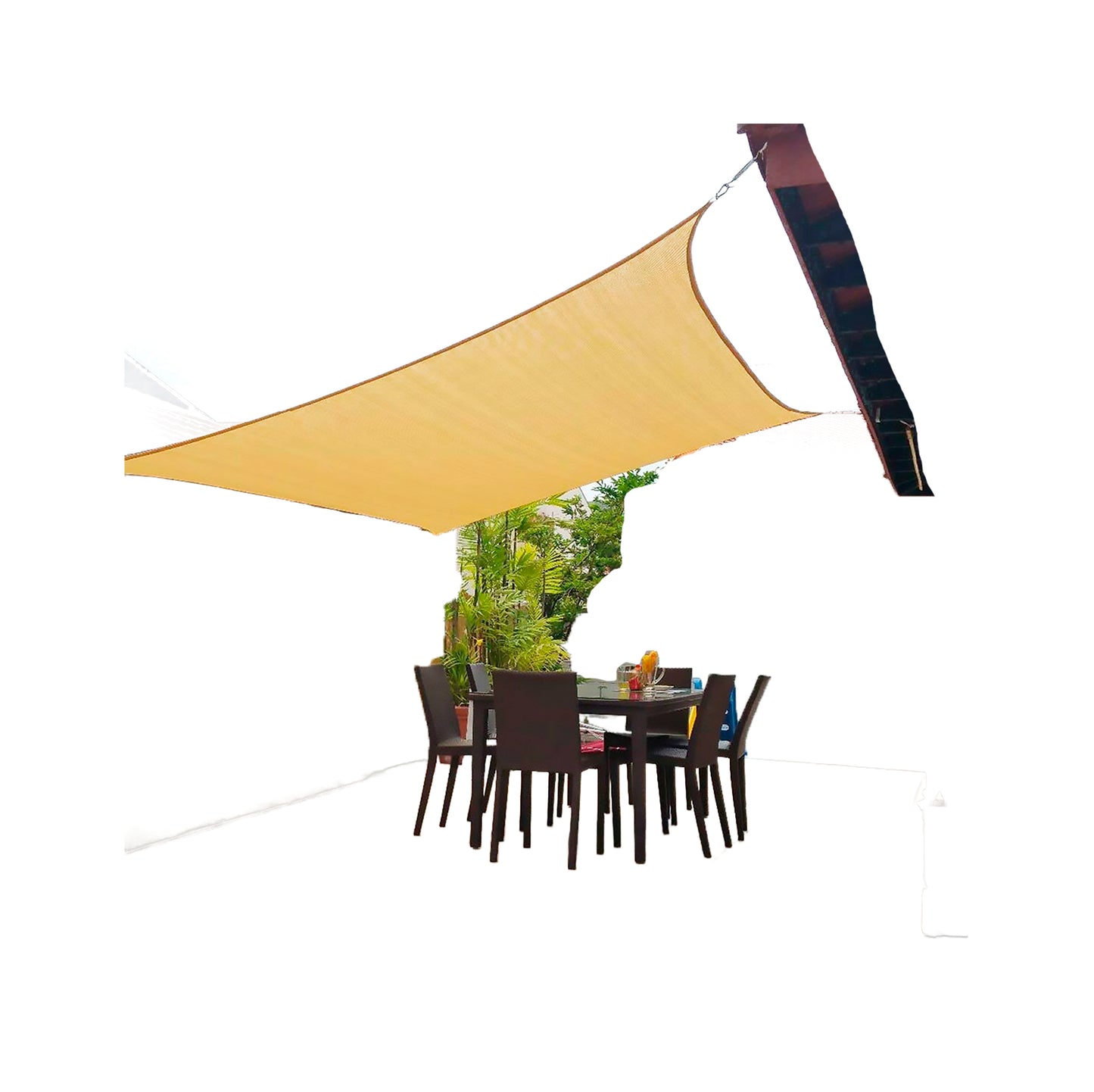 Lona Toldo Sombra 3.5x3.5x3.5 mts Malla HDPE Anti Uv Triangular