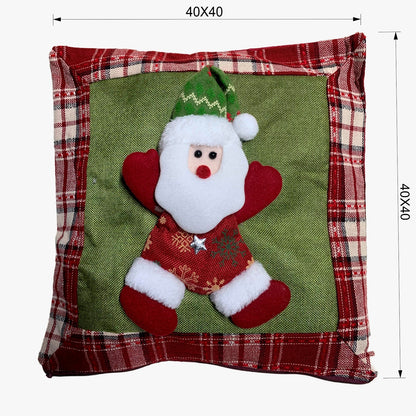 Funda Para Cojin Diseño Navideño Relieve 3d Funda Navideña