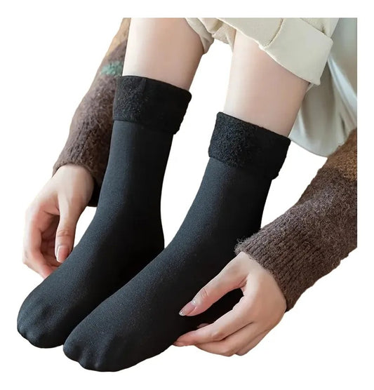 12 Pares De Calcetines Térmico Mujer Polar Invisible Colores