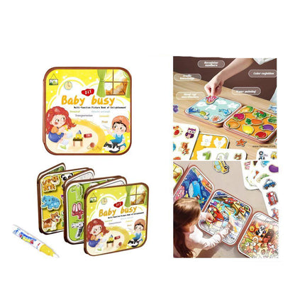 Libro Mágico Interactivo Reutilizable con Plumón de Agua