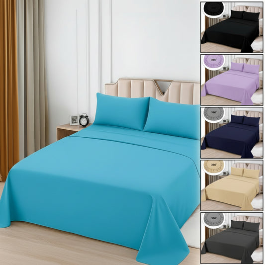 Juego de Sábanas 144 Hilos Lisas 1, 2, 2.5 Plazas y Super King