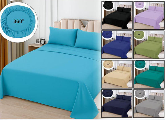 Juego de Sábanas 144 Hilos Lisas 1, 2, 2.5 Plazas y Super King