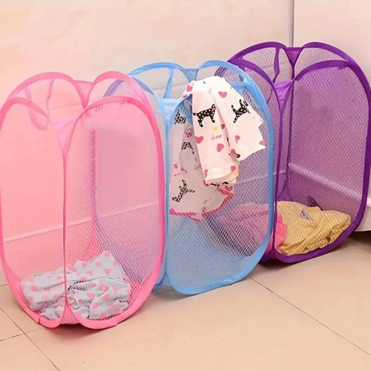 Cesto de Ropa Plegable Tipo Malla C30656