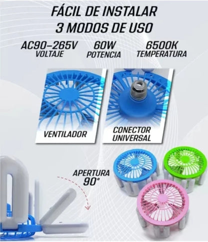 Ventilador Flor de Techo con Luz Led C9144