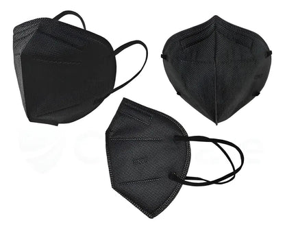 Mascarillas De Protección Kn95 Colores Blanco y Negro, Pack de 10, 50 y 100 unidades