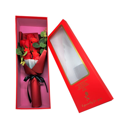 Ramo De Rosas Artificiales Luces Led En Caja | C8028