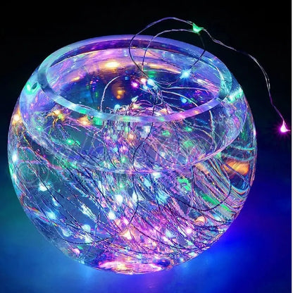 Guirnalda de Luces LED Hada Solar 10 m y 20m Luz Cálida Multicolor