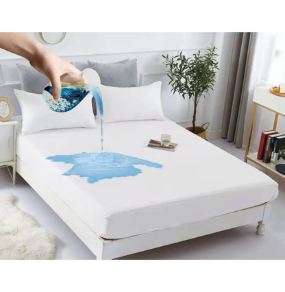 Cubre Colchón Impermeable Ajustable con Fundas Almohada – 1.5, 2 y 2.5 Plazas