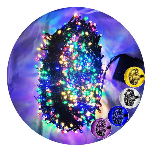 Luces De Navidad Guirnalda 1000 Led 60 mts Decoración Full Colores