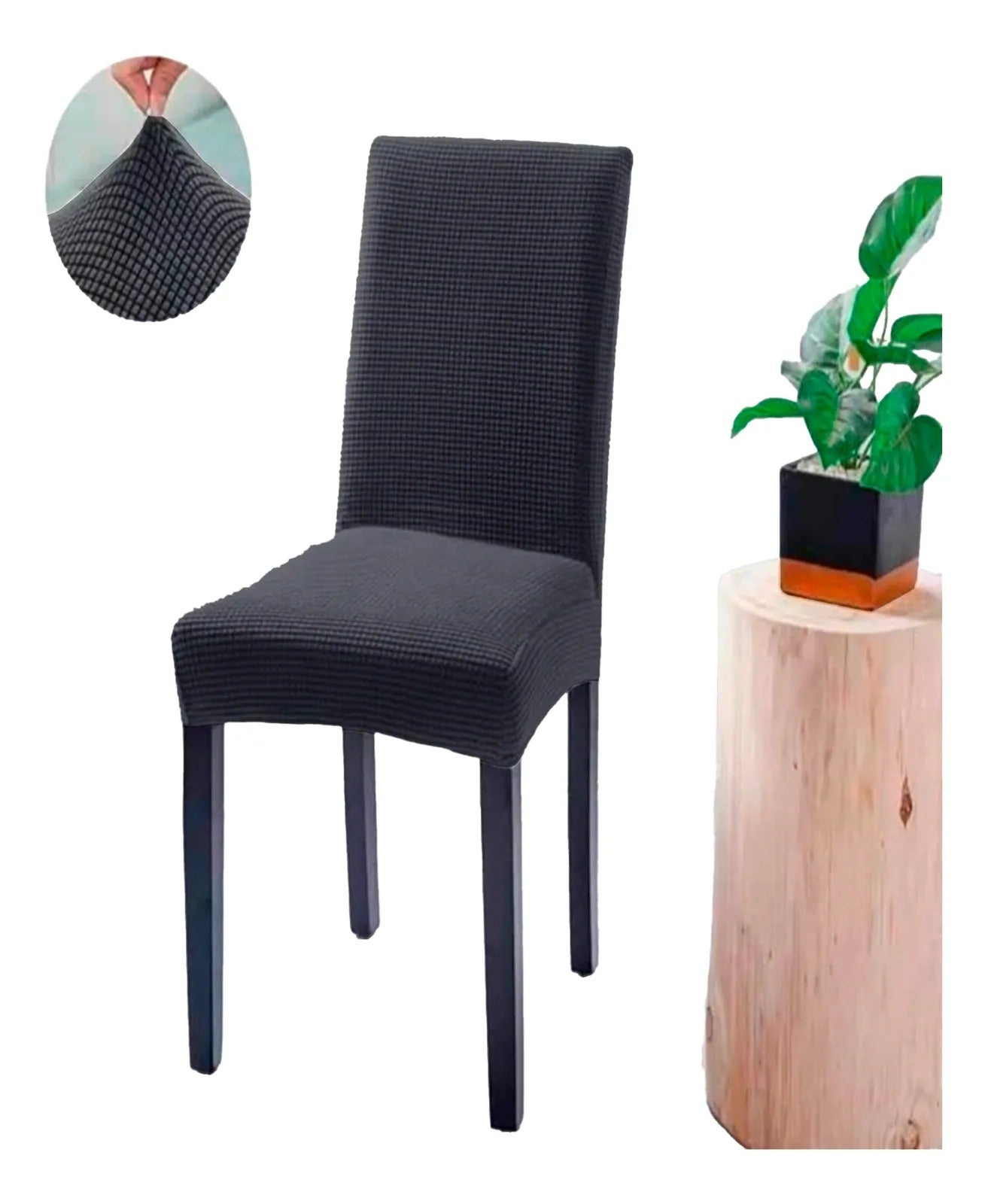 Pack X6 Fundas Cubre Silla Cuadrille Elasticada Para Comedor