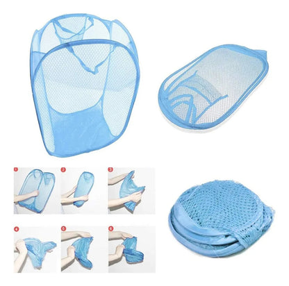 Cesto de Ropa Plegable Tipo Malla C30656