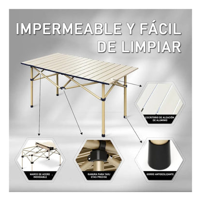 Mesa Plegable Portátil Para Exteriores 120cm C2777