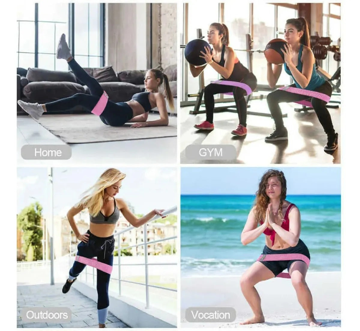 Bandas Elásticas Ejercicio Pro 3 Pcs De Tela Con Bolso Yoga