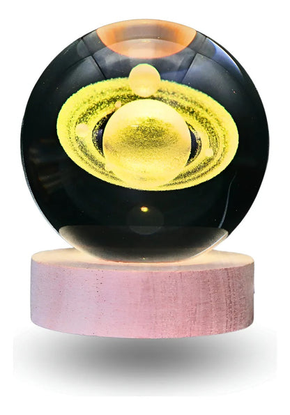 Lámpara De Noche Esfera Bola De Cristal Led RGBb Diseños 3d Muliticolor