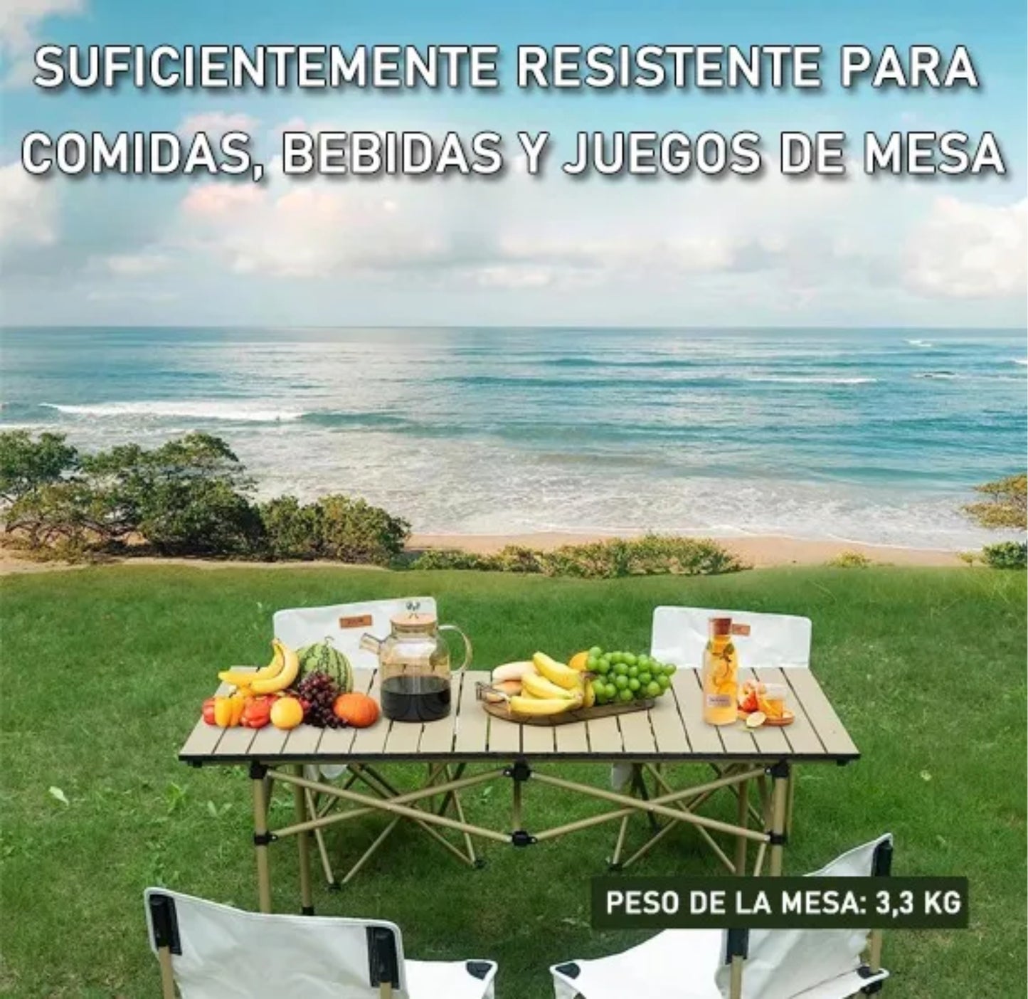 Mesa Plegable Portátil Para Exteriores 120cm C2777