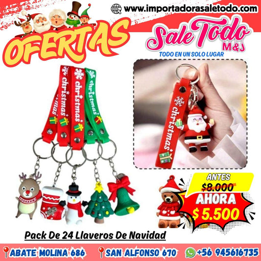 Pack De 24 Llaveros De Navidad | C1207631