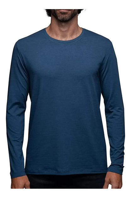 Camiseta Bambú Hombre Manga Larga Cuello V Y Cuello Redondo