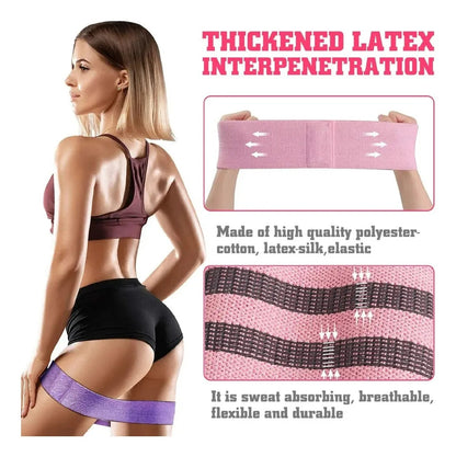 Bandas Elásticas Ejercicio Pro 3 Pcs De Tela Con Bolso Yoga