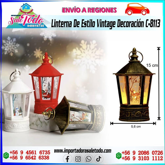 Linterna De Estilo Vintage Decoración C-8113