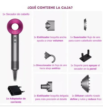 Secador De Pelo Iónico Supersonic 1600w Alta Velocidad Gris Oscuro