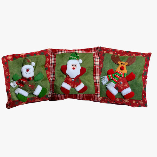 Funda Para Cojin Diseño Navideño Relieve 3d Funda Navideña
