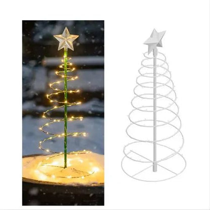 Estaca De Árbol Solar De Navidad En Espiral | C8098