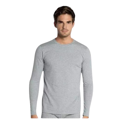 Camiseta Polar Para Hombre Manga Larga Cuello Redondo