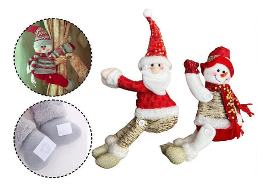 X2 Hebilla De Cortina Toma Cortina Navidad 10x45cms