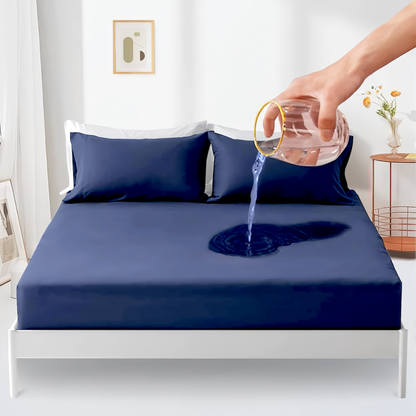 Cubre Colchón Impermeable Ajustable con Fundas Almohada – 1.5, 2 y 2.5 Plazas