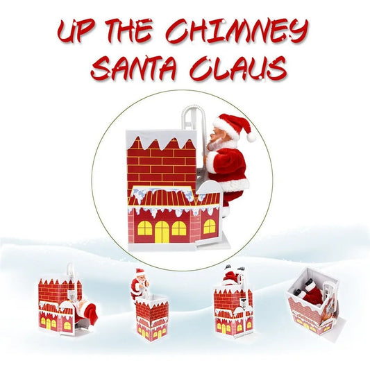 Viejito Pascuero Escala Chimeneas Navidad De Decoración Viejito Pascuero