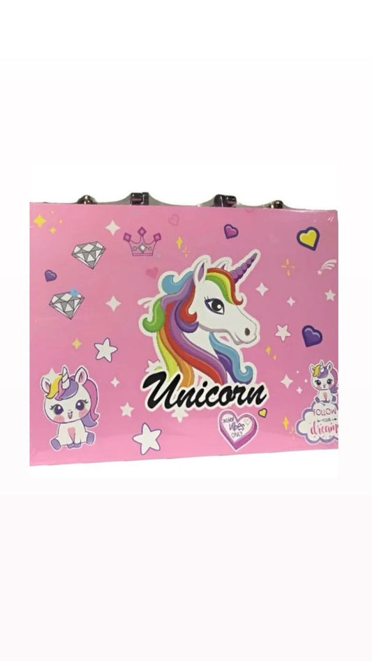 67piezas De Arte Para Niños Y Niñas Set De Dibujo Portátil Unicornio Rosado y Astronauta Azul
