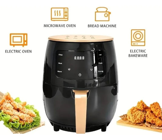Freidora De Aire Air Fryer 6 Lts Horno Air Fryer Tactil Negro