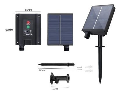 Cascada Malla Cenefa Luces Led Solar 5x0.4mts Navidad