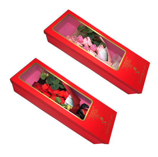 Ramo De Rosas Artificiales Luces Led En Caja | C8028