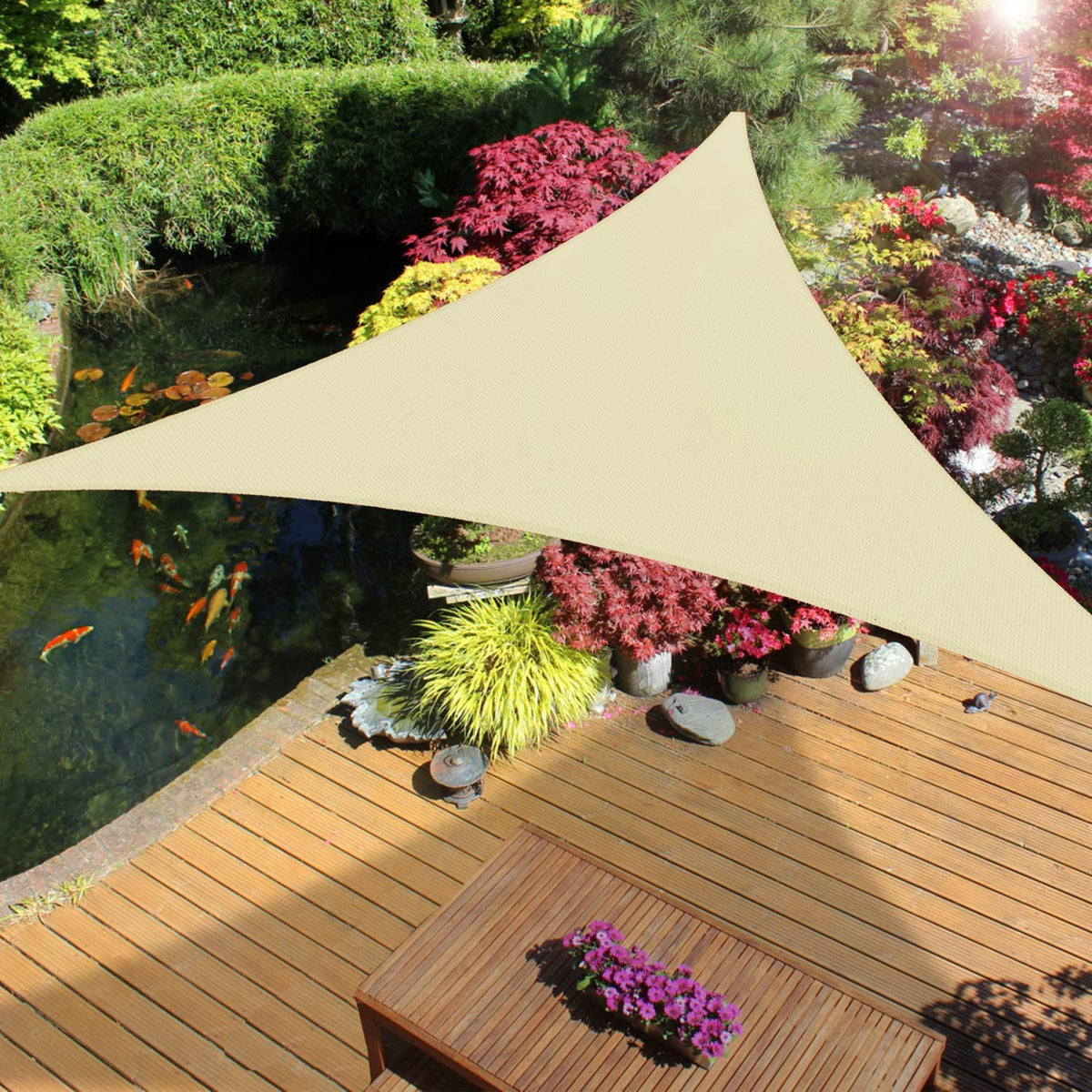 Lona Toldo Sombra HDPE Anti UV Triangular | Varias Medidas