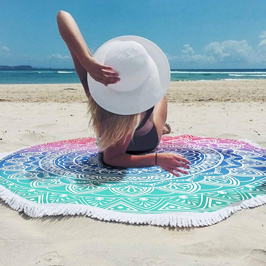 Toalla De Playa Redonda 150cm  C1110974