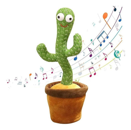 Cactus Bailarín Musical Repetidor Recargable Voz Interactivo Verde
