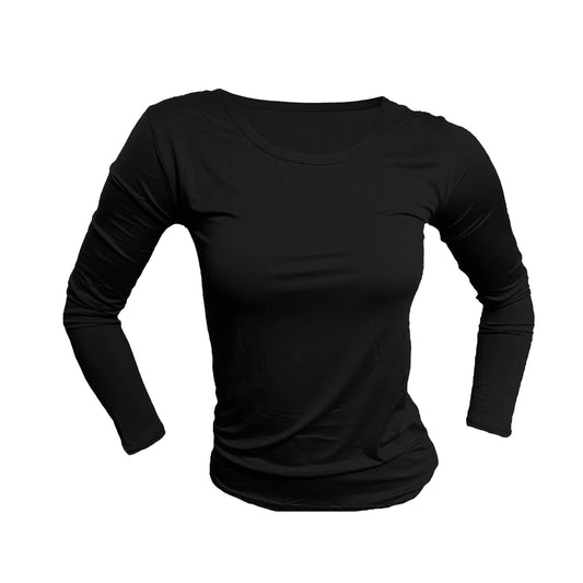 Camiseta Bambú Mujer Manga Larga Cuello Redondo 1 Unidad
