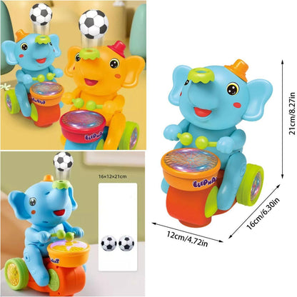 Elefante Interactivo con Tambor, Luz y Sonido | Juguete Musical