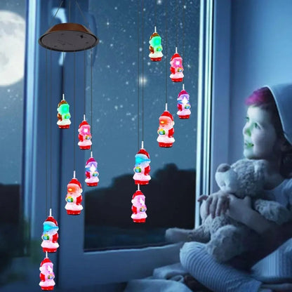 Papa Noel De Viento Luz Led Solar Colgante Variedad Diseños