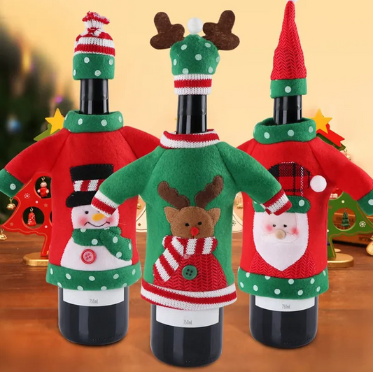 x1 Funda De Suéter De Navidad Para Botella De Vino 232005