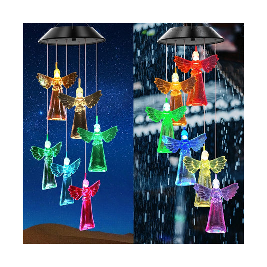 Angel De Viento Luz Led Solar Colgante Variedad Diseños