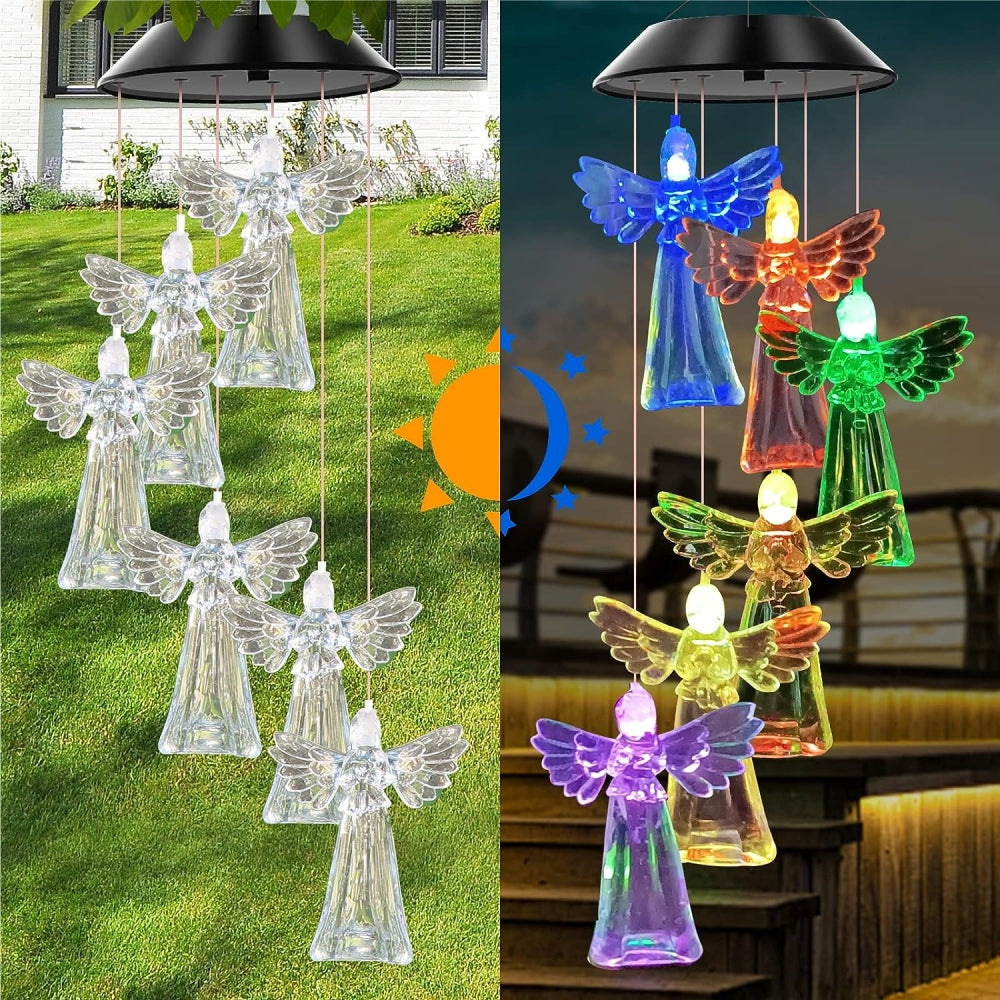 Angel De Viento Luz Led Solar Colgante Variedad Diseños
