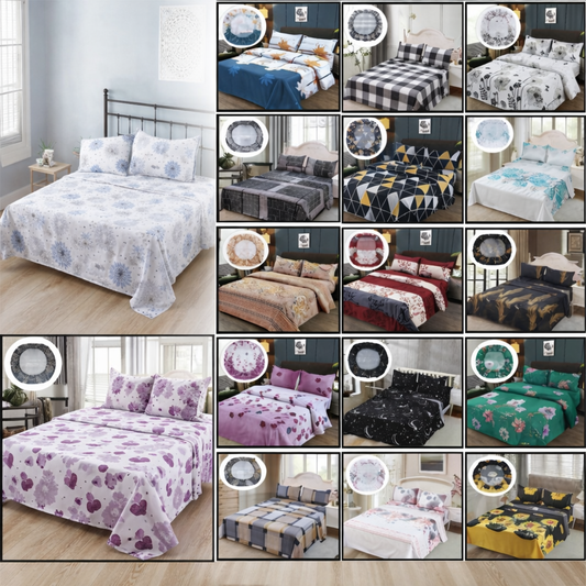 Juego de Sábanas 800 Hilos con Diseños 1, 1.5, 2, 2.5 Plazas y Super King